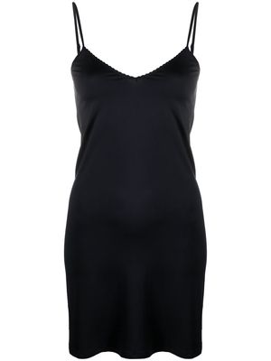 Hanro V-neck slip dress - Black