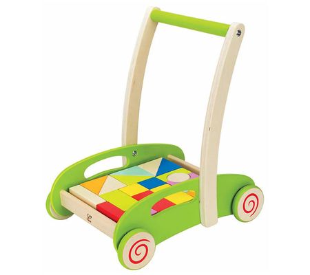 Hape Block & Roll Cart Toddler Push & Pull Toy