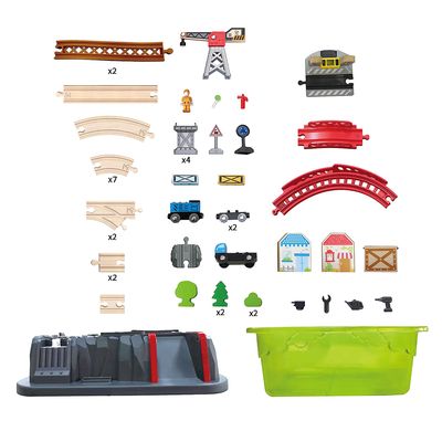 Hape Bucket Builder Set: Railway - 50 Pieces