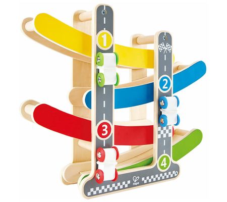 Hape Fast Flip Kid's Wooden Racetrack Toy