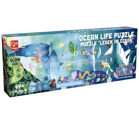 Hape Giant Glow-In-The-Dark Ocean Life Puzzle -200pc