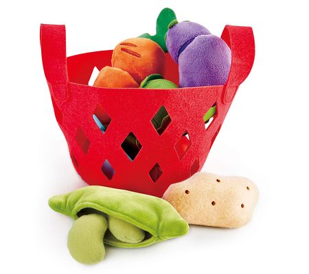 Hape Kitchen Toddler Vegetable Play Basket - 7p c