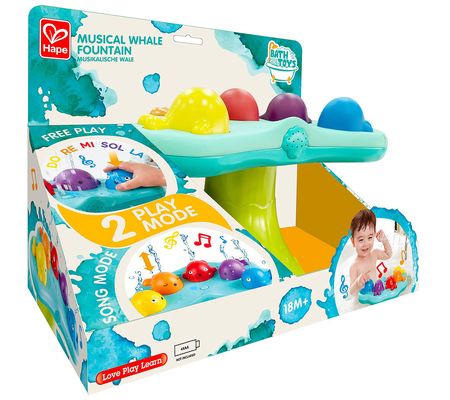 Hape Music Fountain Bath Toy Whale - 2 Play Mod es