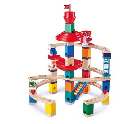 Hape Quadrilla Wooden Marble Run Construction S uper Spiral