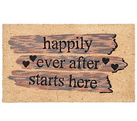 Happily Ever - Coir Doormat with PVC Backing