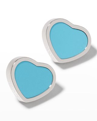 Happy Hearts Turquoise Stud Earrings