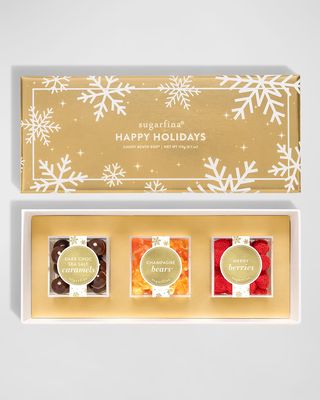 Happy Holidays 2023 3-Piece Candy Bento Box