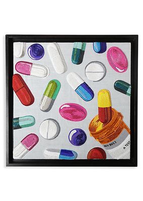 Happy Pills Beaded Wall Art