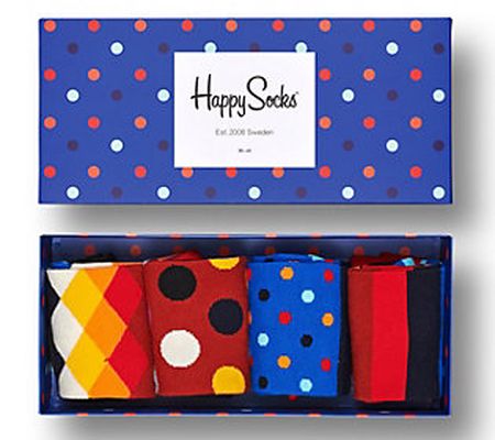 Happy Socks 4-Pack Multicolored Sock Gift Set