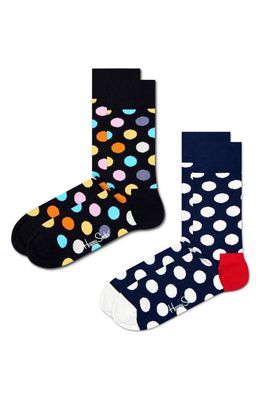 Happy Socks Assorted 2-Pack Classic Big Dot Socks in Black