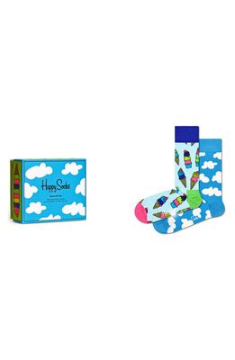 Happy Socks Assorted 2-Pack Sunny Day Crew Socks Gift Set in Blue