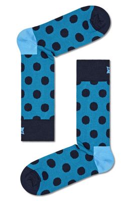 Happy Socks Assorted 4-Pack Moody Crew Socks Gift Set in Navy