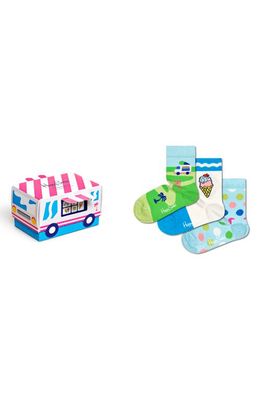 Happy Socks Kids' Assorted 3-Pack Ice Cream Socks Gift Set in Multi