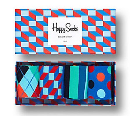 Happy Socks Men's Multicolor 4-Pack Gift Set