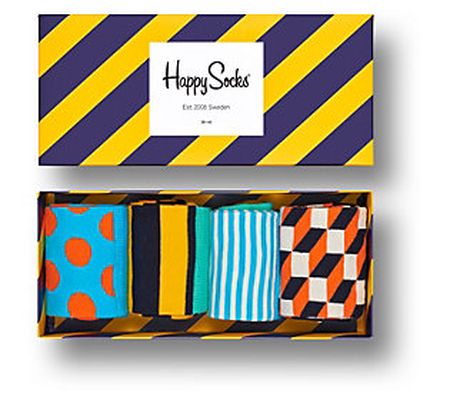 Happy Socks Multicolored Classics 4-pack Gift B ox