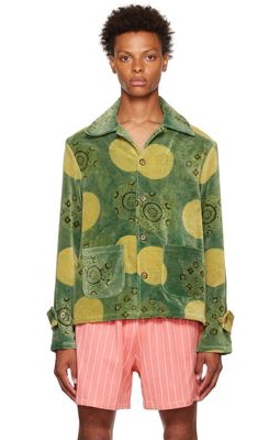 HARAGO Green Print Jacket