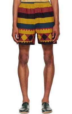 HARAGO Multicolor Patchwork Shorts