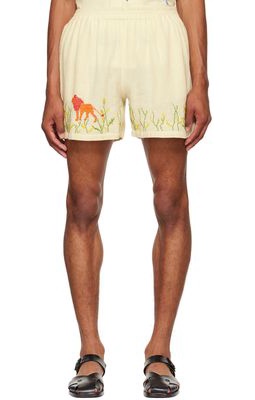 HARAGO Off-White Lion Shorts