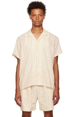 HARAGO Off-White Striped Shirt