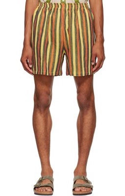 HARAGO Yellow Striped Shorts