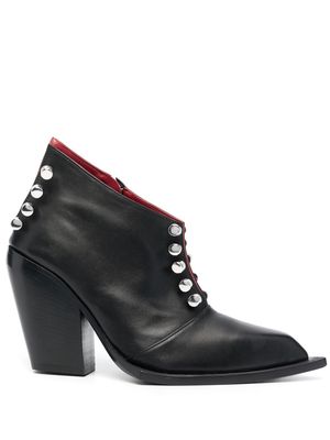 HARDOT stud-embellished pointed boots - Black