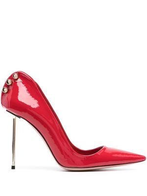 HARDOT Supreme Ass Metallic-heel 101mm patent-finish pumps - Red