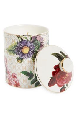 Harlem Candle Co. Lady Day Floral Ceramic Candle in White Multicolor