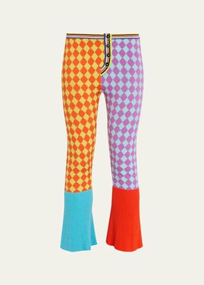 Harlequin Mixed-Print Colorblock Leggings