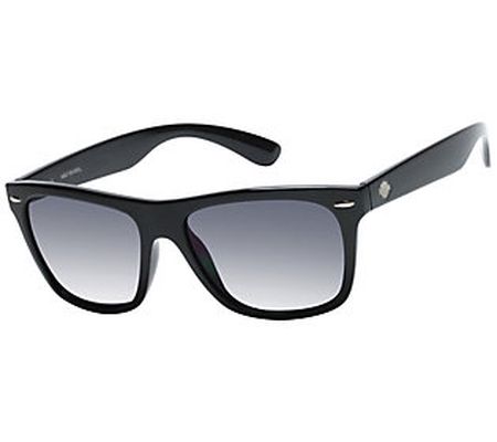 Harley Davidson Men's Wayfarer Sunglasses - Bla ck
