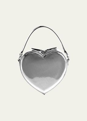 Harley Heart Metallic Faux-Leather Top-Handle Bag