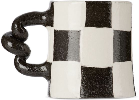Harlie Brown Studio SSENSE Exclusive Black & White Ceramic Mug