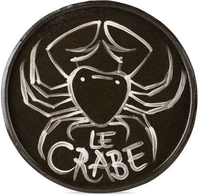 Harlie Brown Studio SSENSE Exclusive Black Bonjour Monsieur Crabe Plate