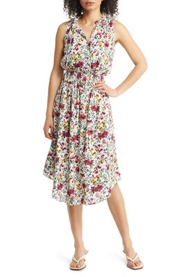 Harlow & Rose Floral Sleeveless Dress in Wht