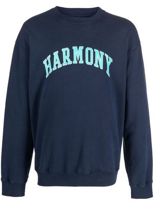 Harmony Paris logo-print sweatshirt - Blue