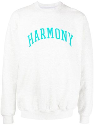 Harmony Paris logo-print sweatshirt - Grey