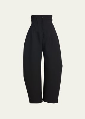 Harness Corset Zip Front Wool Trousers