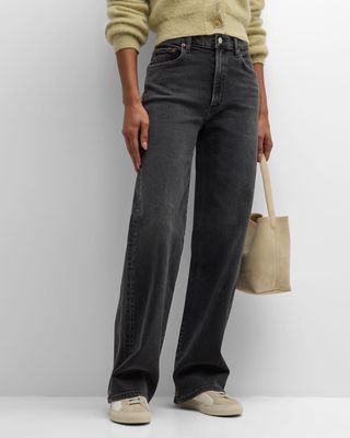 Harper Mid-Rise Wide Straight Jeans