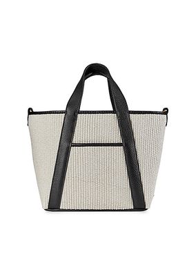 Harper Raffia & Leather Tote