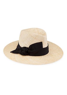 Harper Straw Wide-Brim Fedora