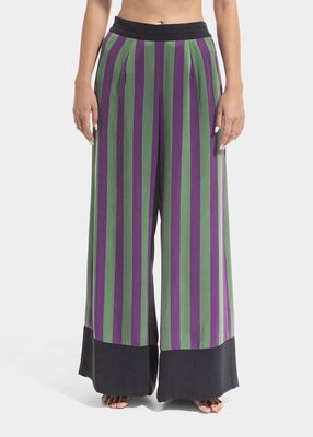 Harper Wide-Leg Vegan Silk Pants