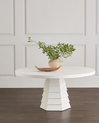 Harpora Hexagonal Base Dining Table, 60"