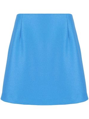 Harris Wharf London A-line wool mini skirt - Blue