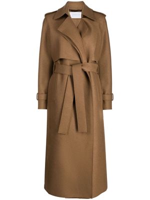Harris Wharf London belted felted trench coat - Brown