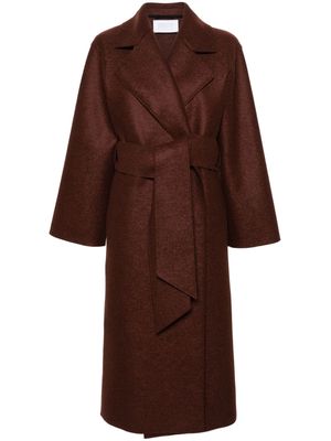 Harris Wharf London belted virgin wool coat - Brown