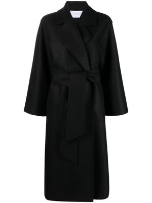 Harris Wharf London belted virgin-wool long coat - Black