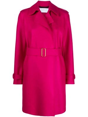 Harris Wharf London belted-waist virgin-wool coat - Pink