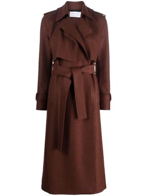 Harris Wharf London belted-waist virgin wool trench coat - Brown