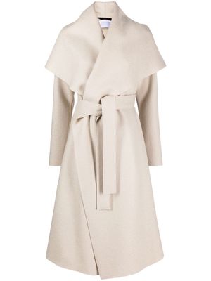 Harris Wharf London belted wool trench coat - Neutrals
