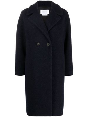 Harris Wharf London bouclé double-breasted coat - Blue