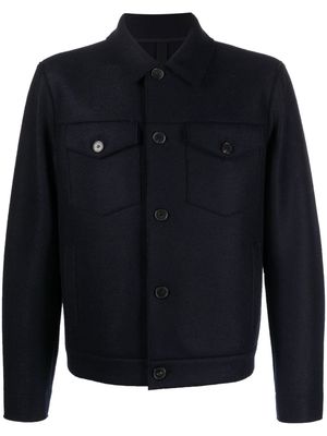 Harris Wharf London button-down shirt jacket - Blue